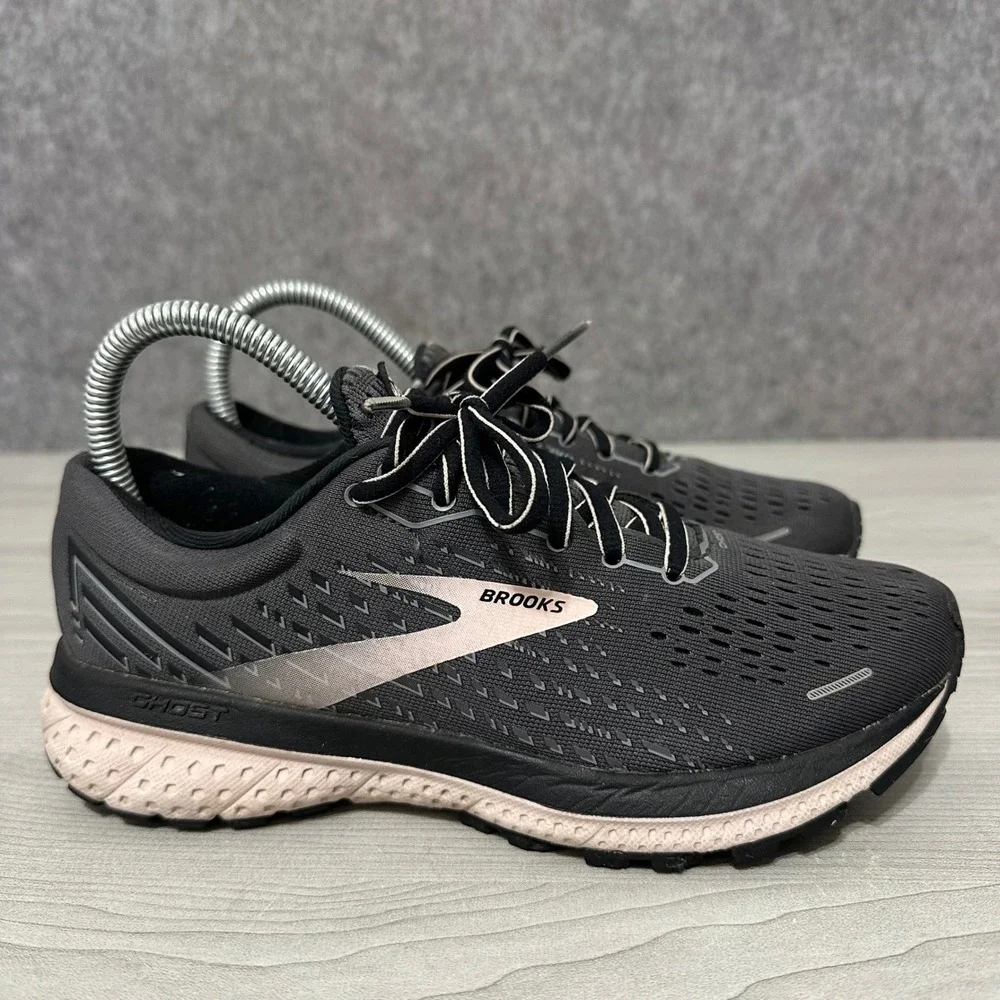 Brooks Ghost 13 Running Shoes Womens 6 Black Pink Neutral Cushion Sneakers‎